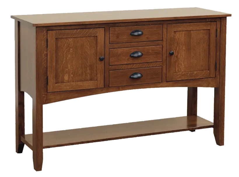 Amish Sara Ann Side Board - No, , , , , QSWO, OCS113 Michael's Cherry, Black Pulls, K811-MB, Black Knobs, K810-MB Amish Sara Ann Side Board - 016-PX683
