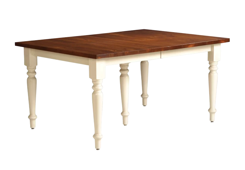 Amish Addison Two-Tone Leg Table - Yes, 44" x 72" Table w/ 2 leaves, , Brown Maple, Addison Paint Glaze, Rustic Cherry, OCS113 Michael's Cherry, , Amish Addison Two-Tone Leg Table - 016-XA633-MD