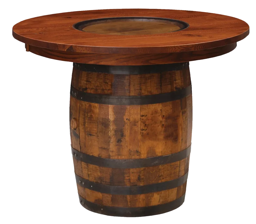 Amish Barrel Round Counter Height Table - 54" - 016-XI-GA87