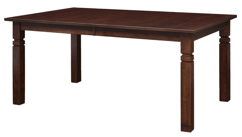 Amish Arlington Turned Leg Table - 42” x 66” solid top - 016-XO293