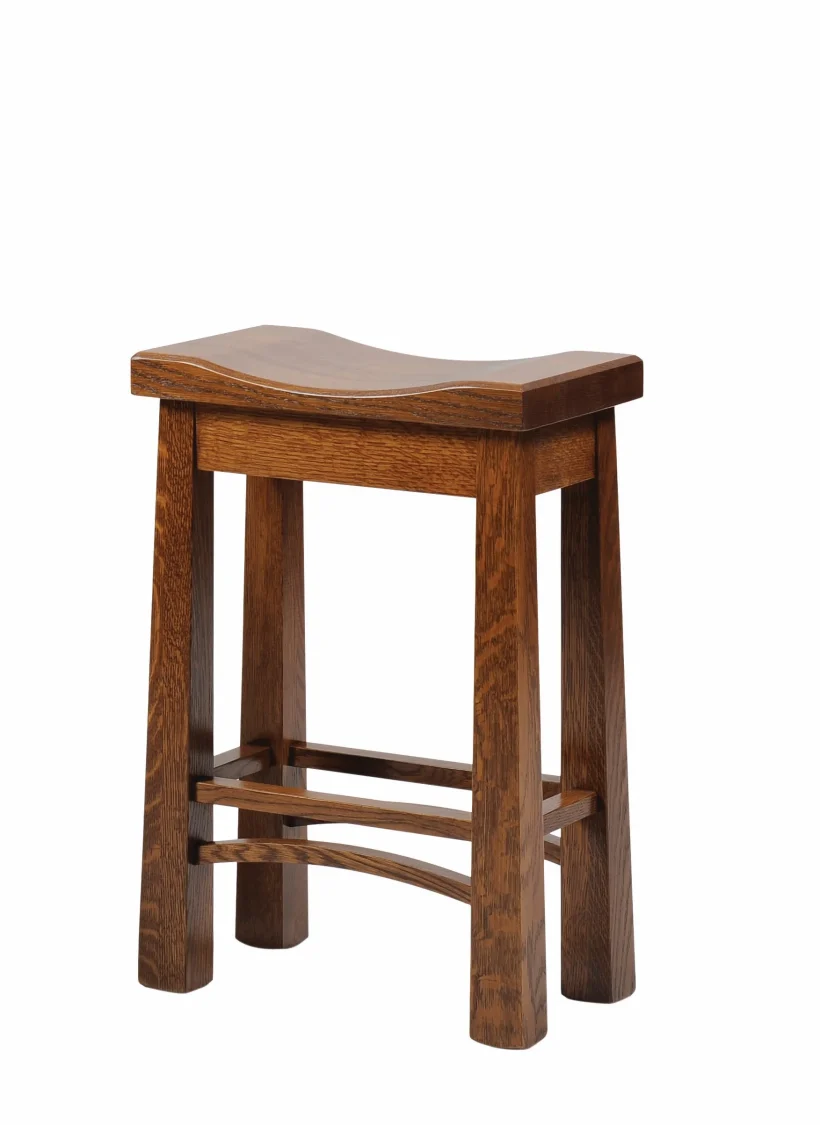 Amish Blakely Saddle Stool - No, , , , , QSWO, OCS113 Michael's Cherry Amish Blakely Saddle Stool - 016-YI169-57