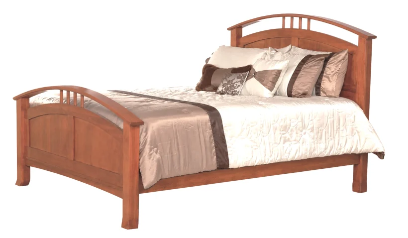 Amish Crescent Panel Bed - 017-ZTC035