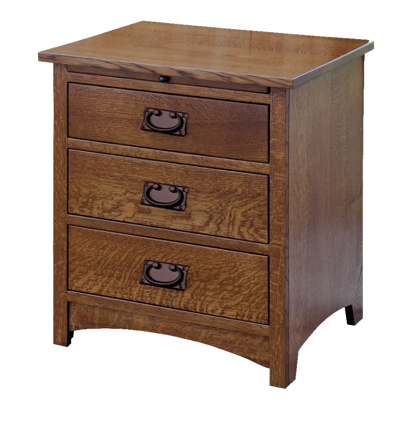 Amish Empire Mission Nightstand 3 Drawer - 017-ZTC154