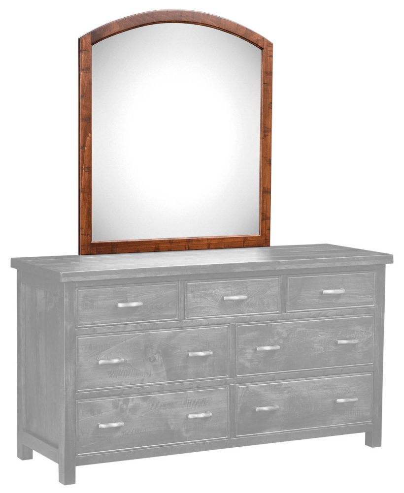 Amish Timbermill Arch Mirror Only - Rustic Cherry, FC3030 Kona Amish Timbermill Arch Mirror Only - 017-ZTC2384