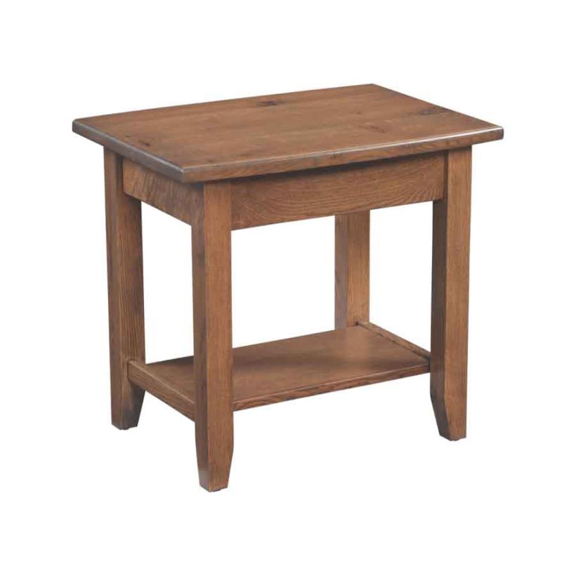 Amish Cody End Table - Rustic QSWO, OCS119 Cappuccino Amish Cody End Table - 017-ZTC4258-Z