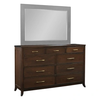 Amish Kingston 66" Tall Dresser (9 Drawers) Only - Sap Cherry, OCS122 Cocoa, Gold Pulls, 9362-BBZ, Gold Pulls, 26201-BBZ Amish Kingston 66" Tall Dresser (9 Drawers) Only - 017-ZTC4344