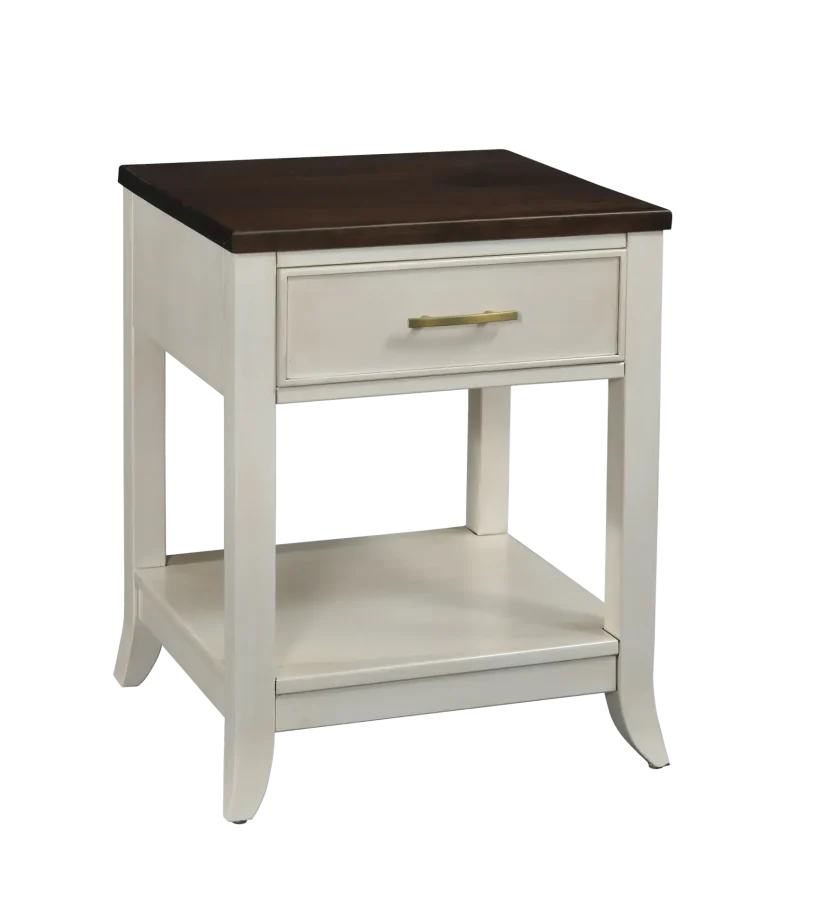Amish Kingston Nightstand with 1 Drawer, open - 017-ZTC4350