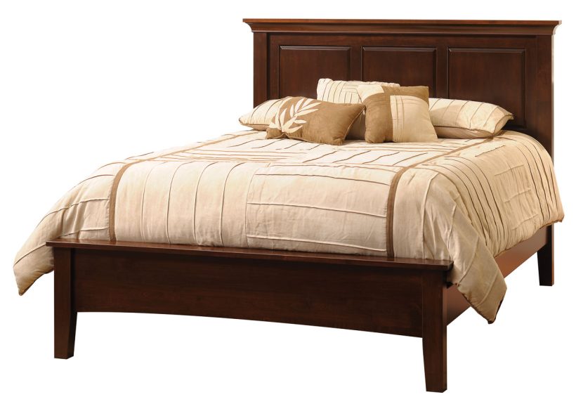 Amish Ellington Bed - Cherry, OCS226 Coffee, Queen Amish Ellington Bed - 017-ZTC4423