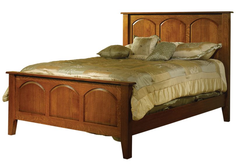 Amish Carlisle Shaker Bed - QSWO, OCS113 Michael's Cherry, Queen Amish Carlisle Shaker Bed - 017-ZTC4433