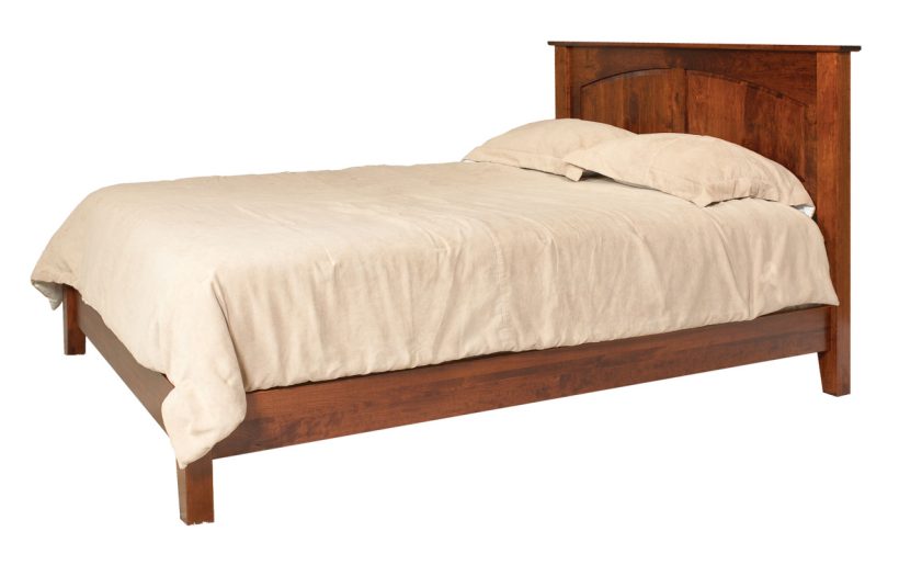 Amish Shaker Bed - Brown Maple, OCS113 Michael's Cherry, Queen Amish Shaker Bed - 017-ZTC5338-P