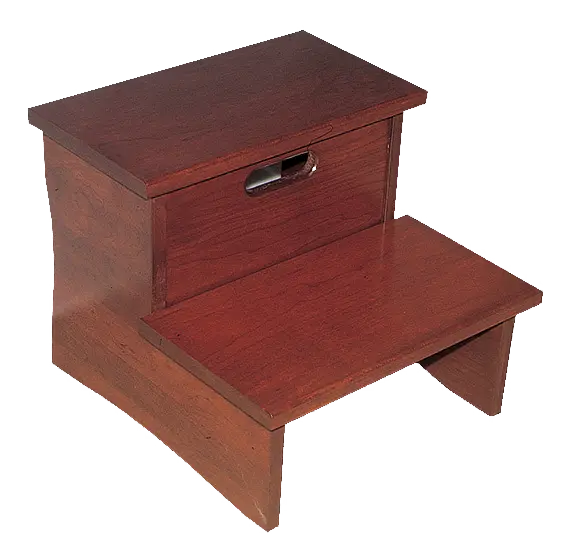 Amish Shaker Bed Steps - Rustic Cherry, OCS113 Michael's Cherry Amish Shaker Bed Steps - 017-ZTC778