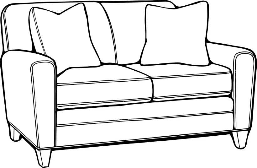 Style 225 Loveseat - Fabric, , Tan Solids, , 461404GR10, Tan Solids, 461404GR10, Beechwood, No Nailhead Style 225 Loveseat - 034-225-20