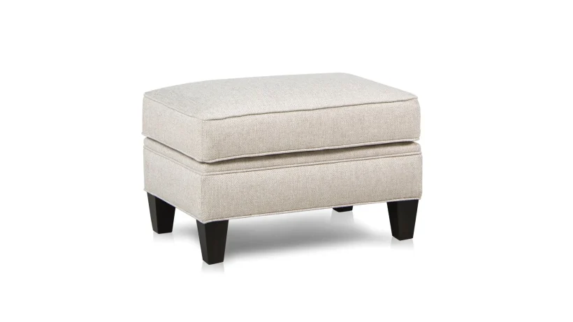 Style 225 Ottoman - Fabric, , Tan Solids, , 461404GR10, Beechwood, No Nailhead Style 225 Ottoman - 034-225-40