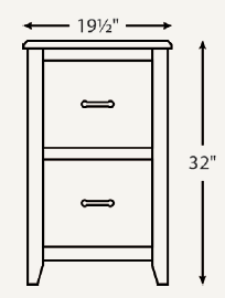 Amish Jacobsville 2dr. File Cabinet (Drawing) - No, , , , , Brown Maple, OCS228 Rich Tobacco, Silver Pulls, P2280-SN Amish Jacobsville 2dr. File Cabinet (Drawing) - 046-GCZ-5