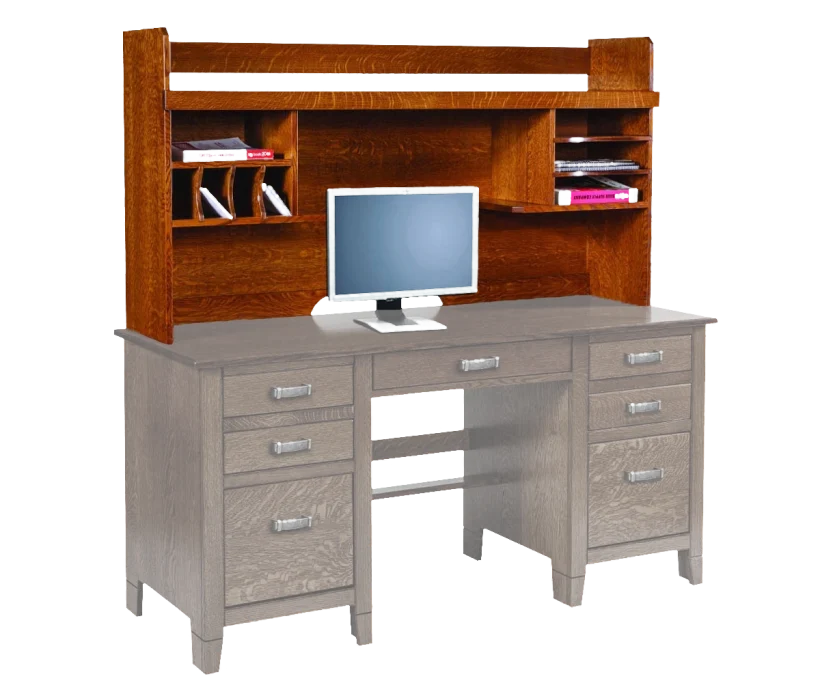 Amish Jacobsville Hutch Top - No, , , , , QSWO, OCS113 Michael's Cherry Amish Jacobsville Hutch Top - 046-GE-534-93