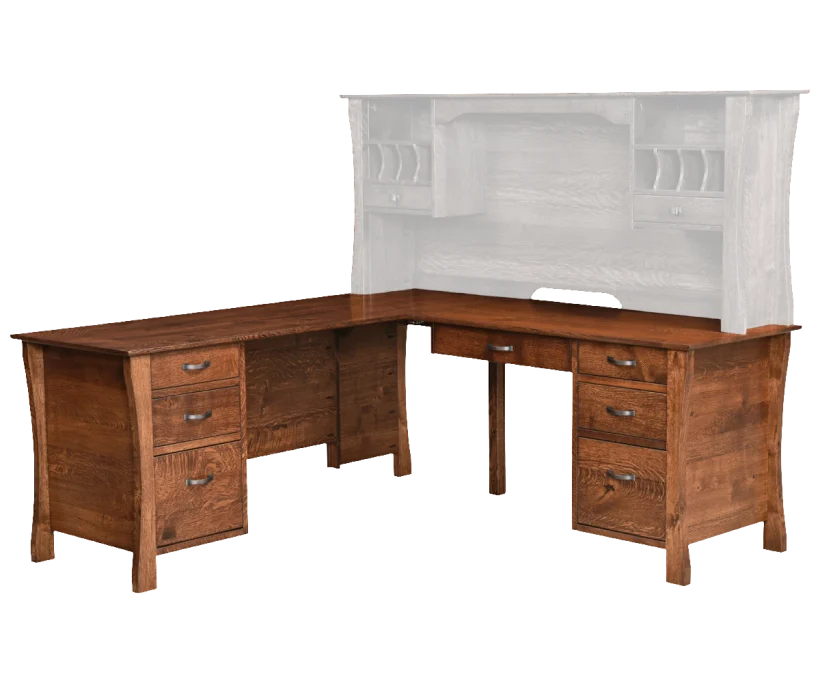 Amish Kapernaum Corner Computer Desk - 046-H-133A