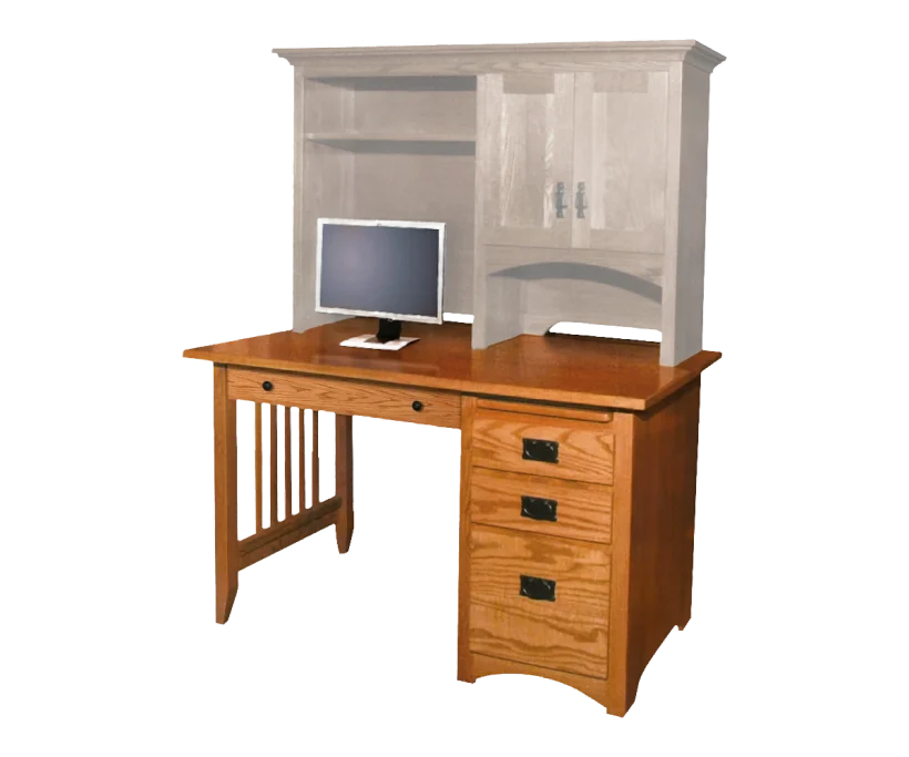 Amish Mission 30"D Single Ped Desk - 046-JOA-6385