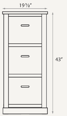 Amish Traditional Three-Drawer File Cabinet - No, , , , , Oak, OCS104 Seely, Wood Pulls, 046-Wooden Pulls Amish Traditional Three-Drawer File Cabinet - 046-QCZ-6