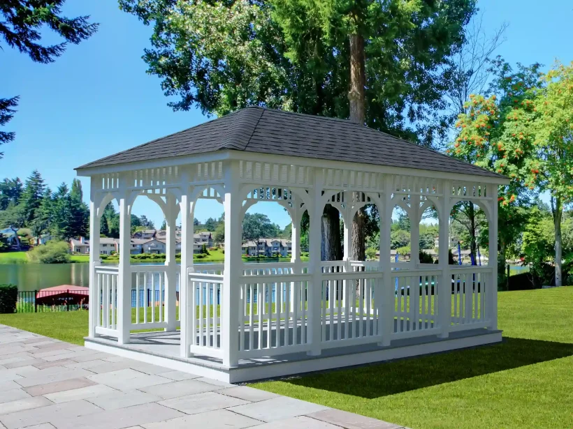Augusta Rectangular Vinyl Gazeebo from Berlin Gardens - 10' x 16' Augusta Rectangular Vinyl Gazeebo from Berlin Gardens - 191-AUGUSTA
