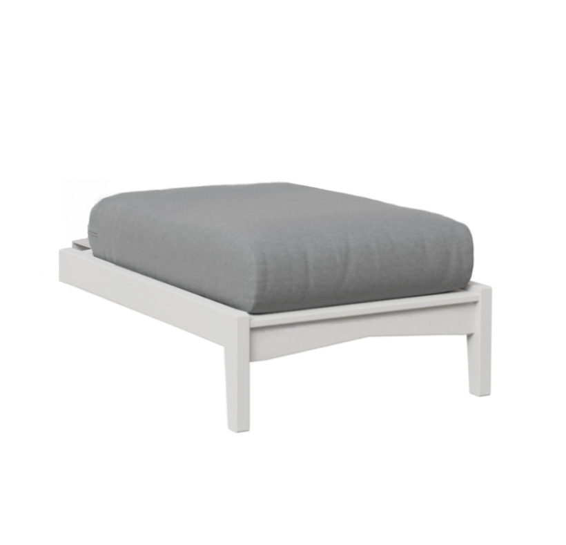 Classic Terrace Add-On Chaise by Berlin Gardens - White, Canvas Granite Classic Terrace Add-On Chaise by Berlin Gardens - 191-CTAC2730