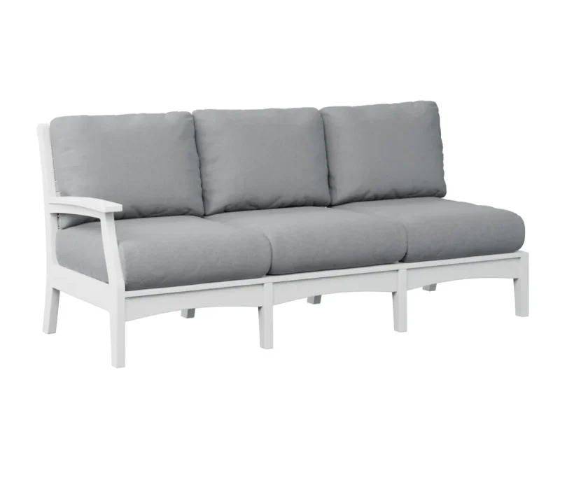 Classic Terrace Arm Sectional Sofa – Right by Berlin Gardens - White, Canvas Granite Classic Terrace Arm Sectional Sofa – Right by Berlin Gardens - 191-CTRSS7934