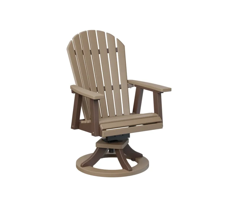 Comfo Back Swivel Rocker Dining Chair by Berlin Gardens - Weatherwood, Chocolate Brown Comfo Back Swivel Rocker Dining Chair by Berlin Gardens - 191-ESDC2127
