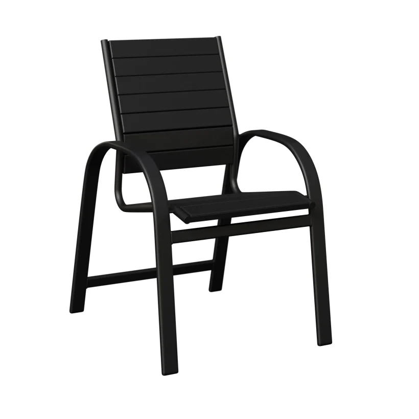 Murphy Aluminum+Poly Dining Chair by Berlin Gardens - Black, Black Murphy Aluminum+Poly Dining Chair by Berlin Gardens - 191-MDP