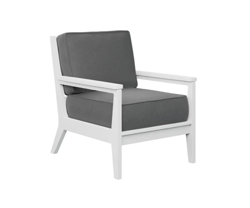 Mayhew Club Chair by Berlin Gardens - White, Cast Slate Mayhew Club Chair by Berlin Gardens - 191-MHCC2834