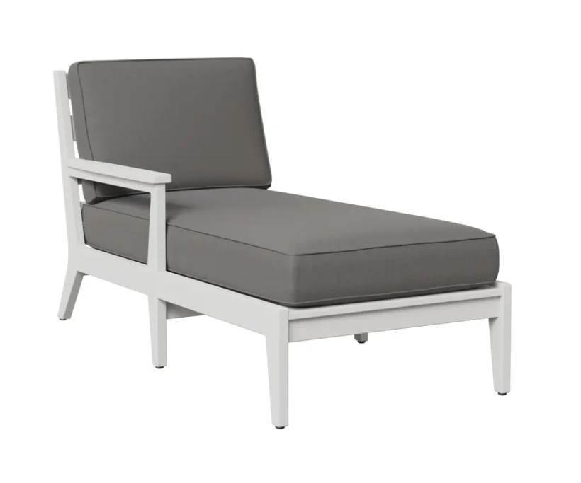 Mayhew Chaise Lounge with Right Arm by Berlin Gardens - White, Cast Slate Mayhew Chaise Lounge with Right Arm by Berlin Gardens - 191-MHRCL3063