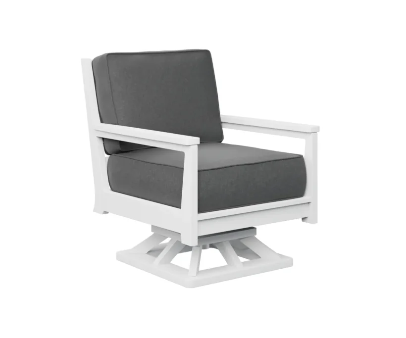 Mayhew Swivel Rocker by Berlin Gardens - White, Cast Slate Mayhew Swivel Rocker by Berlin Gardens - 191-MHSR3034