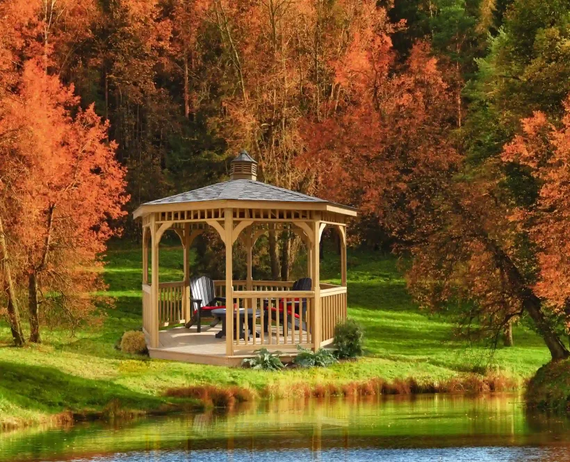 Monticello Treated Wood Octagon Gazebo from Berlin Gardens - 12' Monticello Treated Wood Octagon Gazebo from Berlin Gardens - 191-MONTICELLO