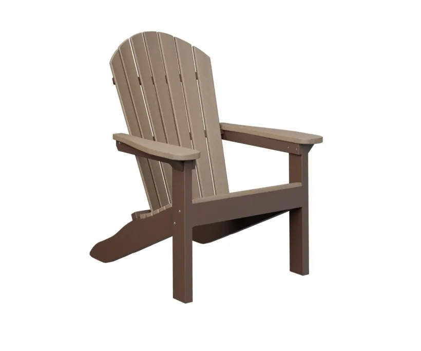 Comfo Back Adirondack Chair by Berlin Gardens - Weatherwood, Chocolate Brown Comfo Back Adirondack Chair by Berlin Gardens - 191-PATC2400