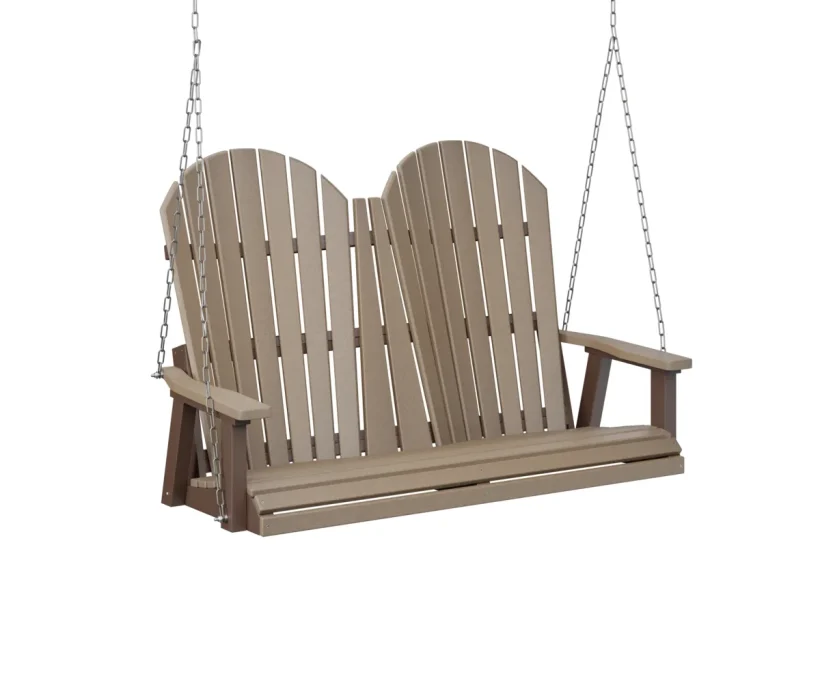 Comfo Back Double Swing by Berlin Gardens - Weatherwood, Chocolate Brown Comfo Back Double Swing by Berlin Gardens - 191-PCTS4800SS