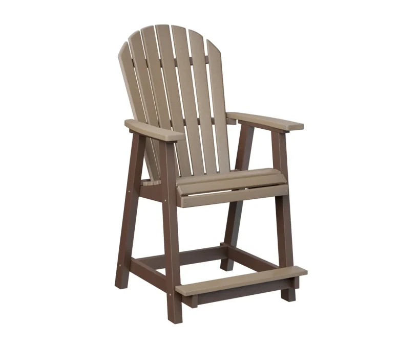 Comfo Back Counter Chair by Berlin Gardens - Weatherwood, Chocolate Brown Comfo Back Counter Chair by Berlin Gardens - 191-PECC2131