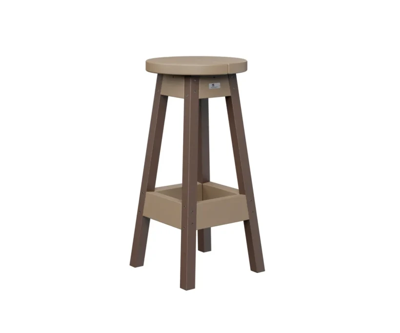 Bar Stool by Berlin Gardens - Weatherwood, Chocolate Brown Bar Stool by Berlin Gardens - 191-POBS1430