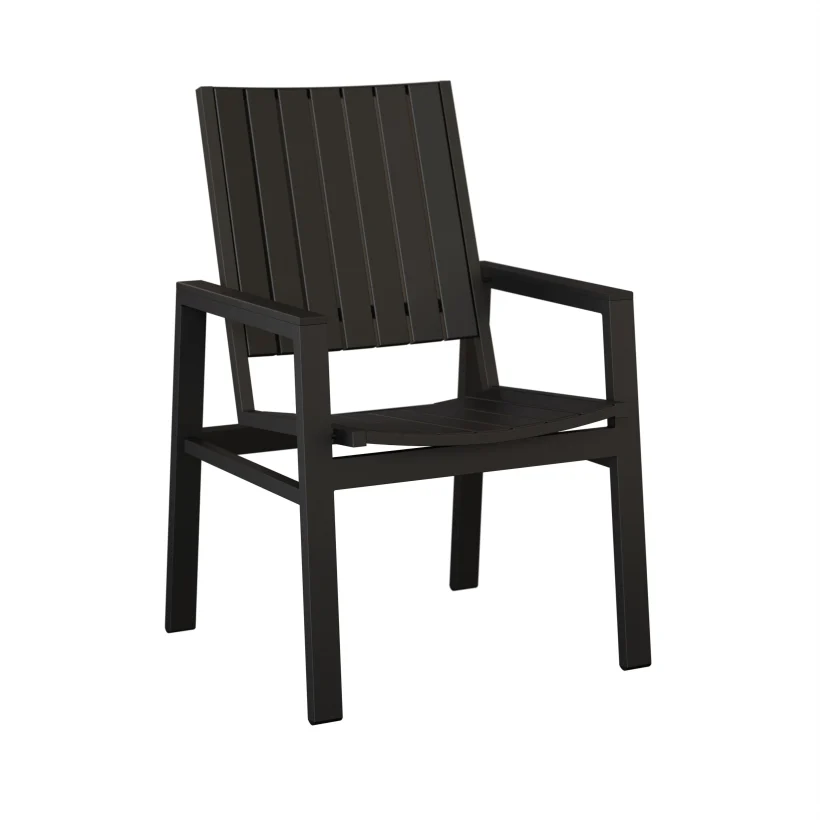Vida Aluminum+Poly Dining Chair by Berlin Gardens - Black, Black Vida Aluminum+Poly Dining Chair by Berlin Gardens - 191-VDP