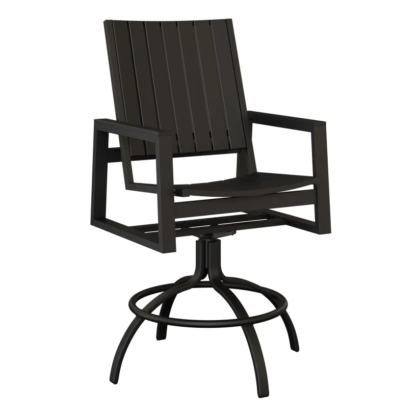 Vida Aluminum+Poly Swivel Bar Chair by Berlin Gardens - 191-VSBP