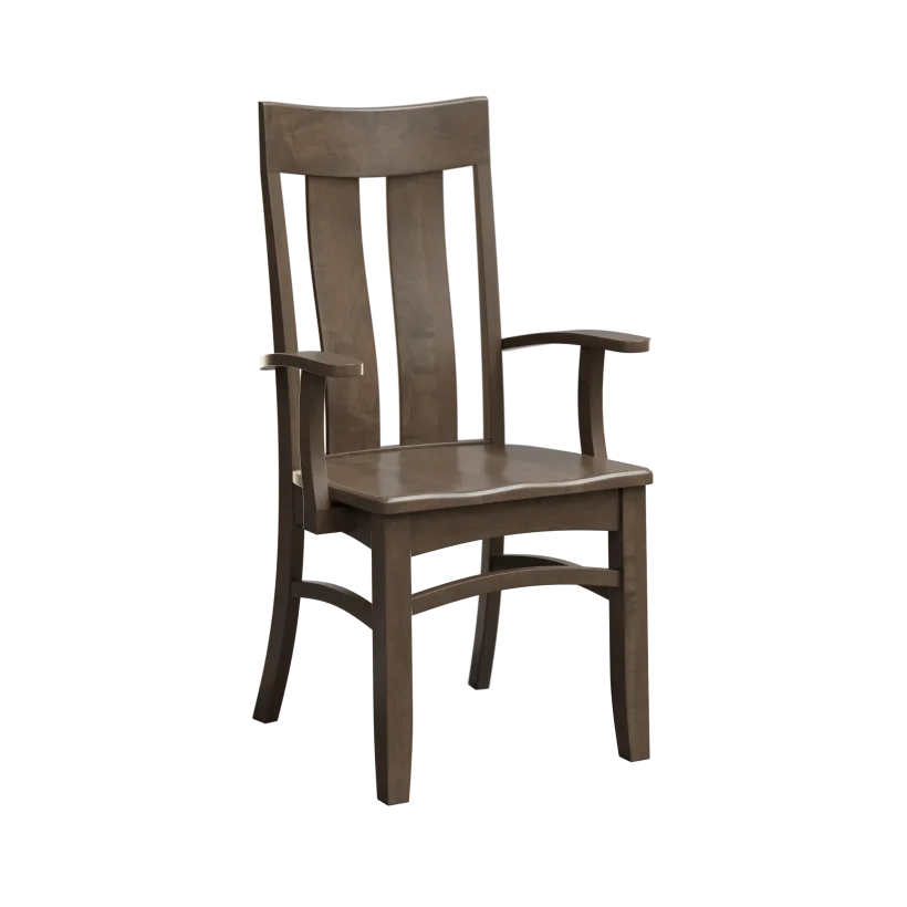 Amish Ashley Solid Hardwood Dining Arm Chair - 281-034-XXZ