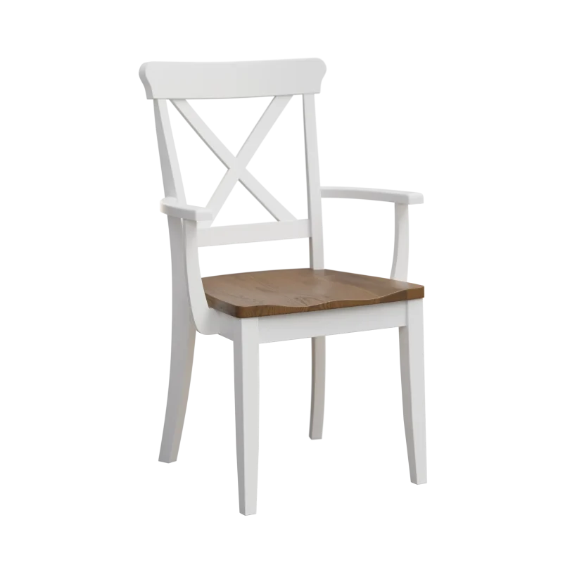 Amish Clayton Solid Hardwood Dining Arm Chair - 281-035-ZXZ