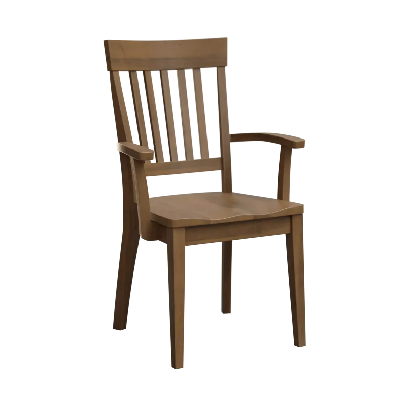 Amish Kenton Solid Hardwood Dining Arm Chair - 281-037-HXZ