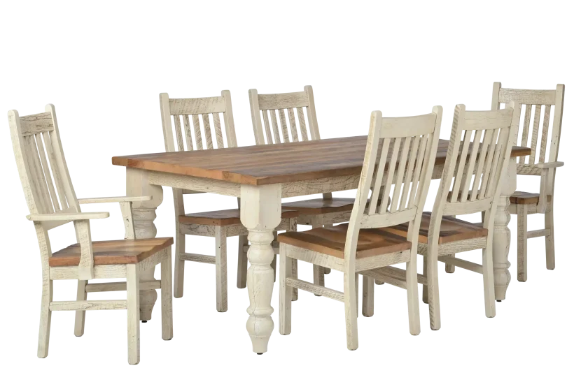 Amish Farmhouse Turned Leg Dining Table - 281-454-QXYIB