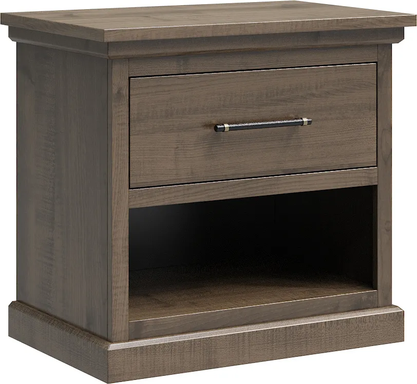 Amish Santorini Solid Hardwood Bedroom 1-Drawer Nightstand - 281-472-6342514A