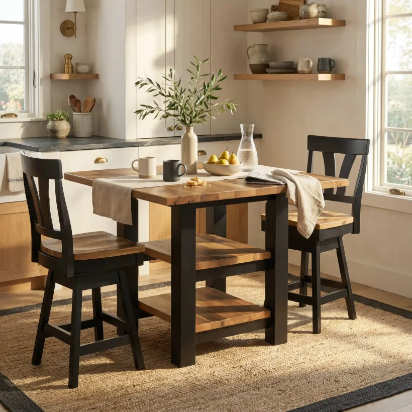 Amish Franklin Solid Hardwood Counter-Height Dining Table - 281-517-QXYIB
