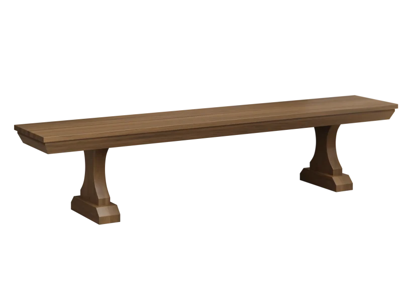 Amish Santorini Solid Hardwood Dining Bench - No, , 84'', , , , , Rustic White Oak, FC32786 Lightbrown Amish Santorini Solid Hardwood Dining Bench - 281-519-YBKZE