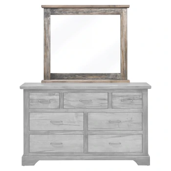 Amish Kimberley Solid Hardwood Bedroom Dresser Mirror Only - Wormy Maple, FC50240 Carbon Smooth Amish Kimberley Solid Hardwood Bedroom Dresser Mirror Only - 281-630-HJ