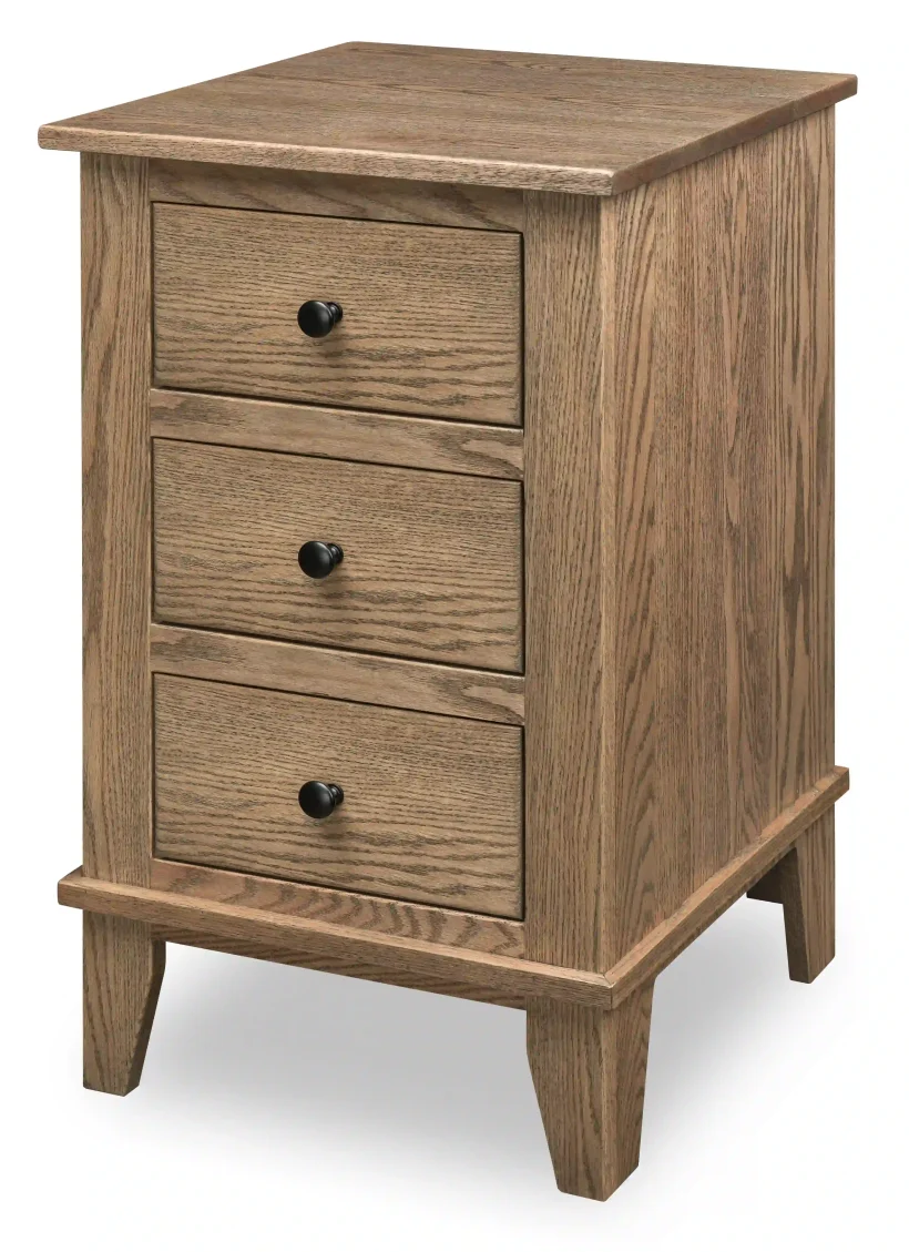 Madison 3-Drawer Nightstand - No, , , , , Oak, FC47872 Bel Air, Black Knobs, 53005-FB Madison 3-Drawer Nightstand - 310-Q-34-6