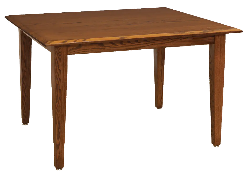 Amish Shaker Table - Solid Top - No, , 42 x 48 Solid Top Table, , , , , Oak, OCS113 Michael's Cherry Amish Shaker Table - Solid Top - 016-PE993