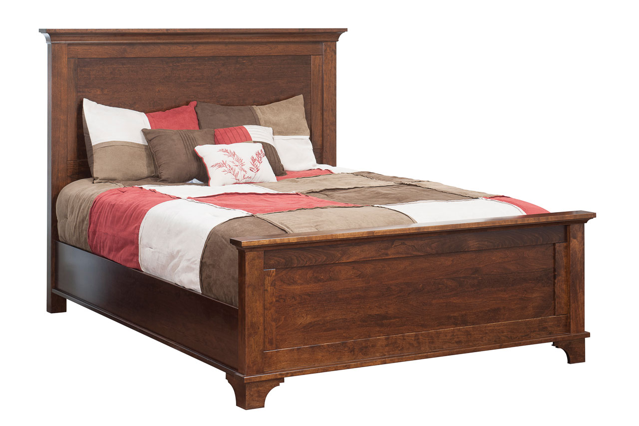 Amish Arlington Bed - Rustic Cherry, OCS111 Boston, Queen Amish Arlington Bed - 017-ZTC4412
