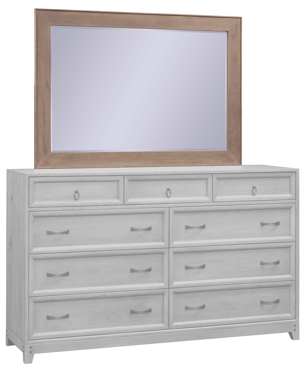 Amish Glendale Tall Dresser Mirror - Rustic QSWO, SP10 Barnwood Amish Glendale Tall Dresser Mirror - 017-ZTC8483