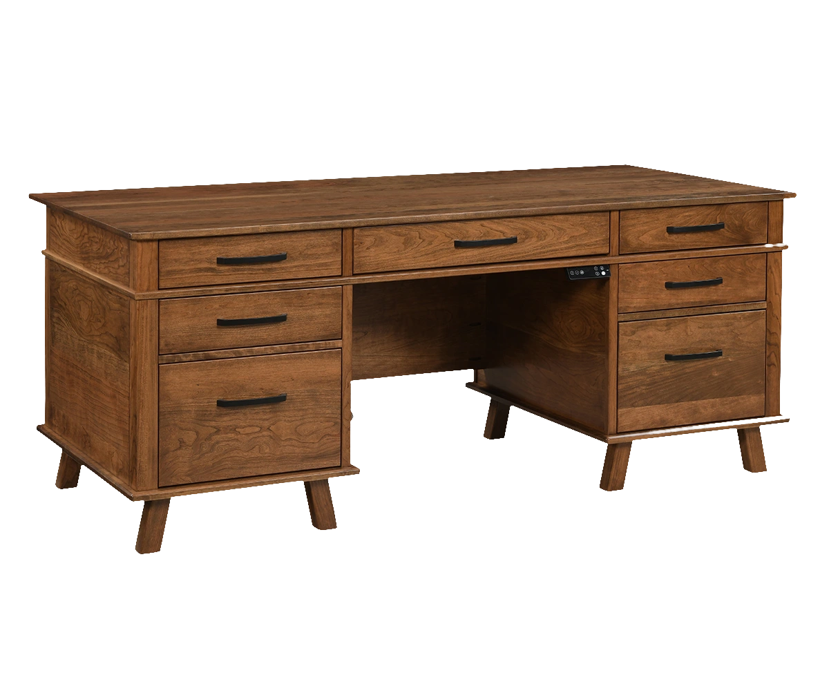 Amish Hutton Lift Desk - No, , , , , Sap Cherry, OCS112 Provincial, Black Pulls, 36846-FB, Black Pulls, 36846-FB Amish Hutton Lift Desk - 046-E-433